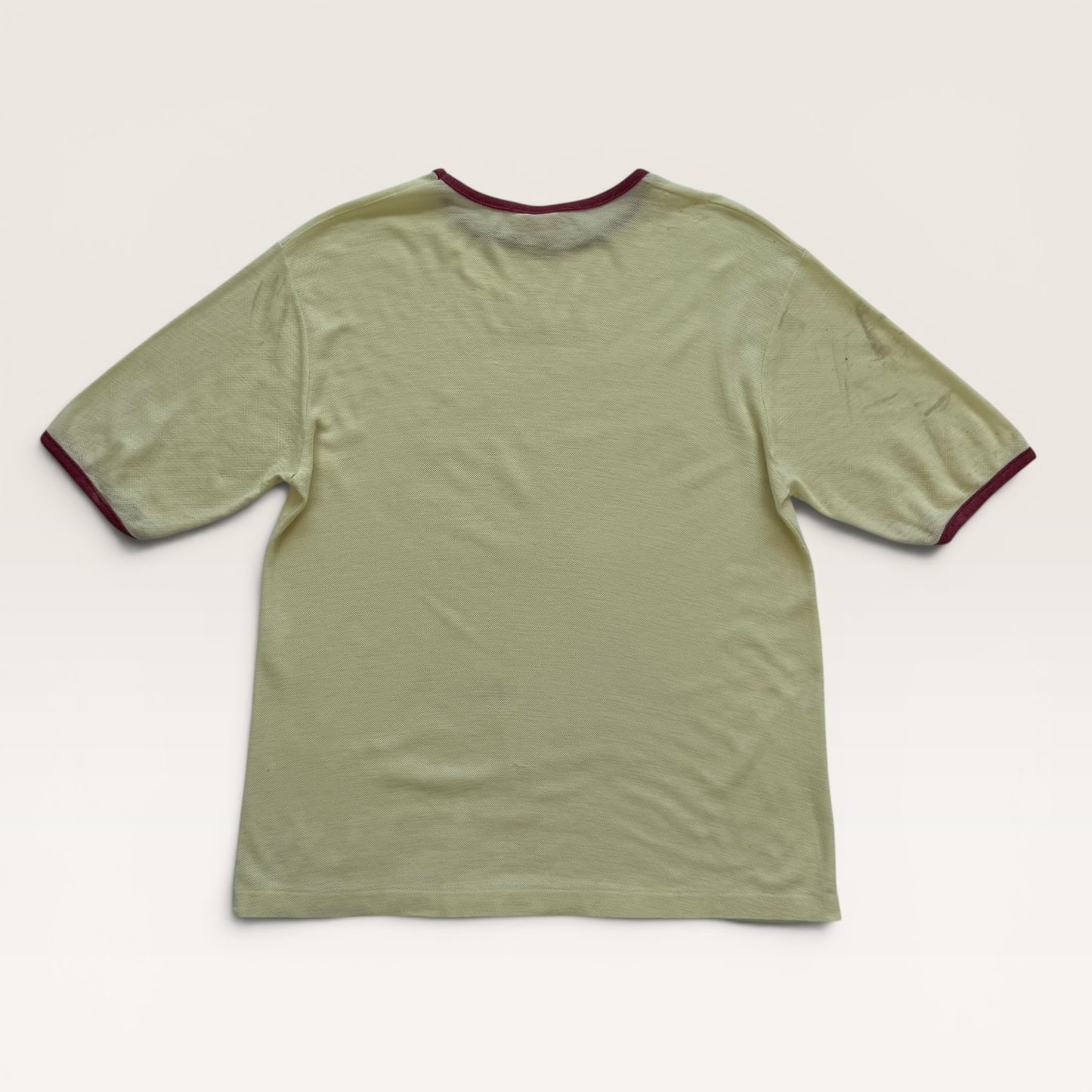 1970s Light Yellow Ringer T Shirt