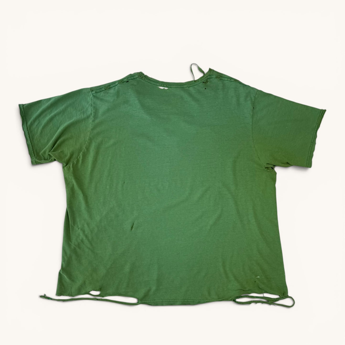 1990s Thrashed Faded Green T Shirt
