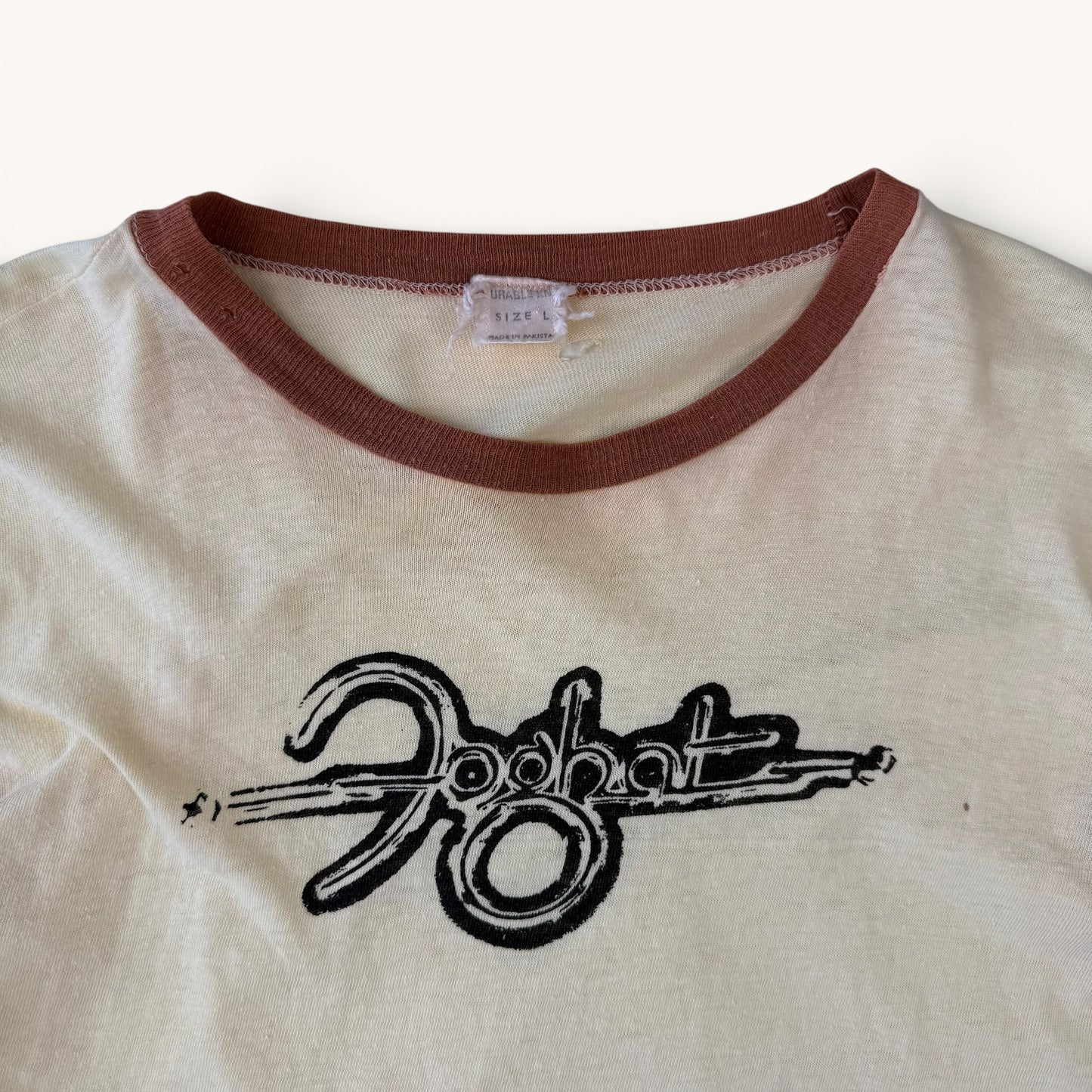 1970s Light Yellow Foghat Band T Shirt