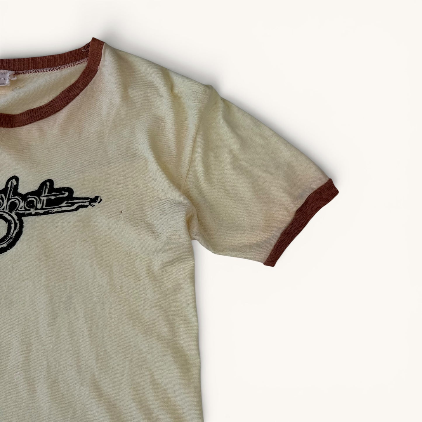 1970s Light Yellow Foghat Band T Shirt
