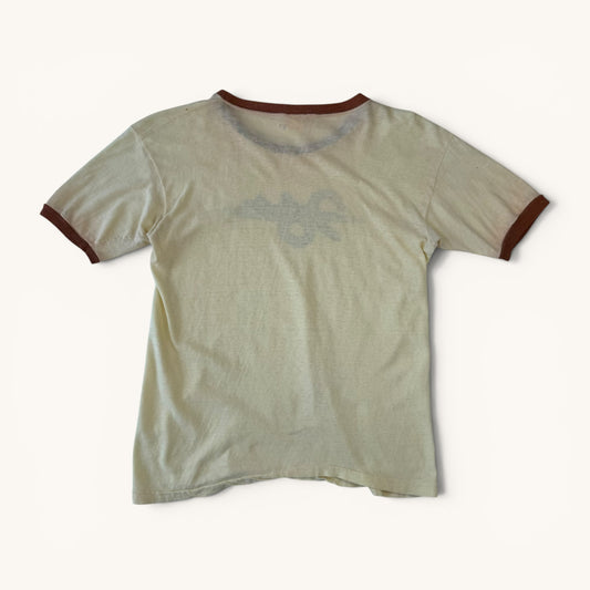 1970s Light Yellow Foghat Band T Shirt