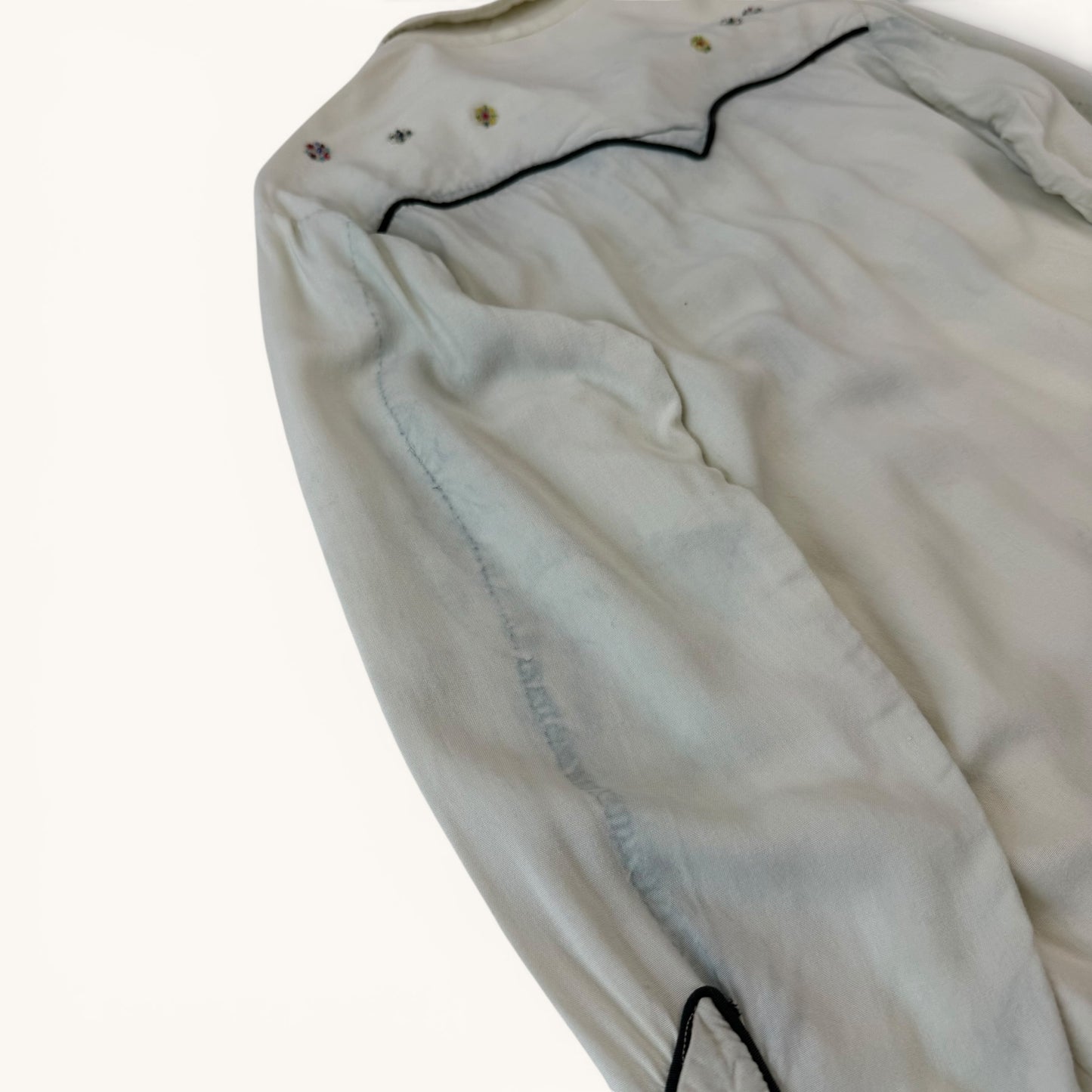 1950s Gabardine Rayon Western Embroidered Shirt