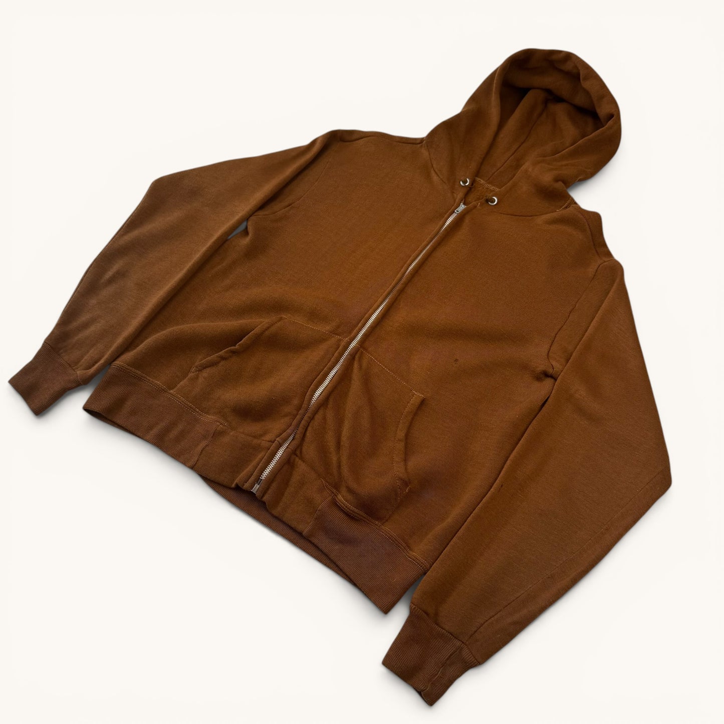 1970s Brown Zip Up Hoodie