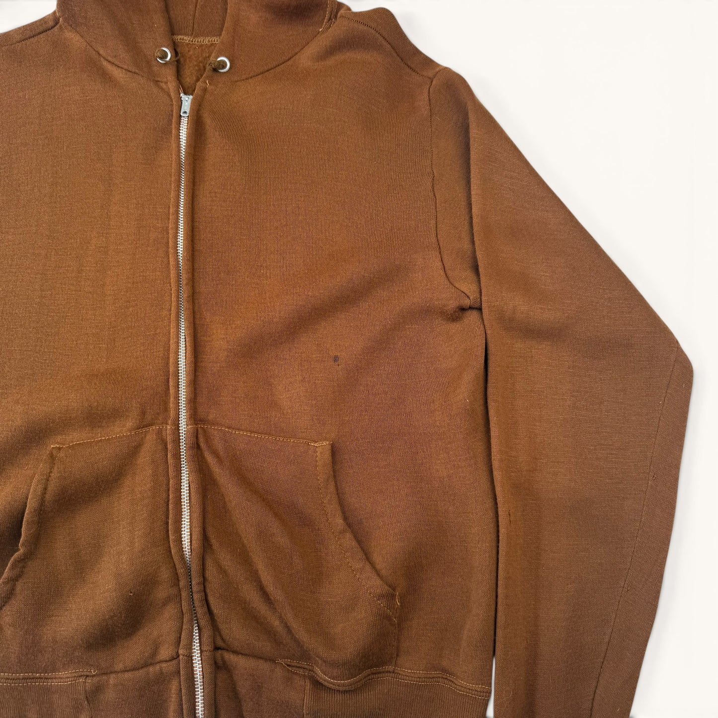 1970s Brown Zip Up Hoodie