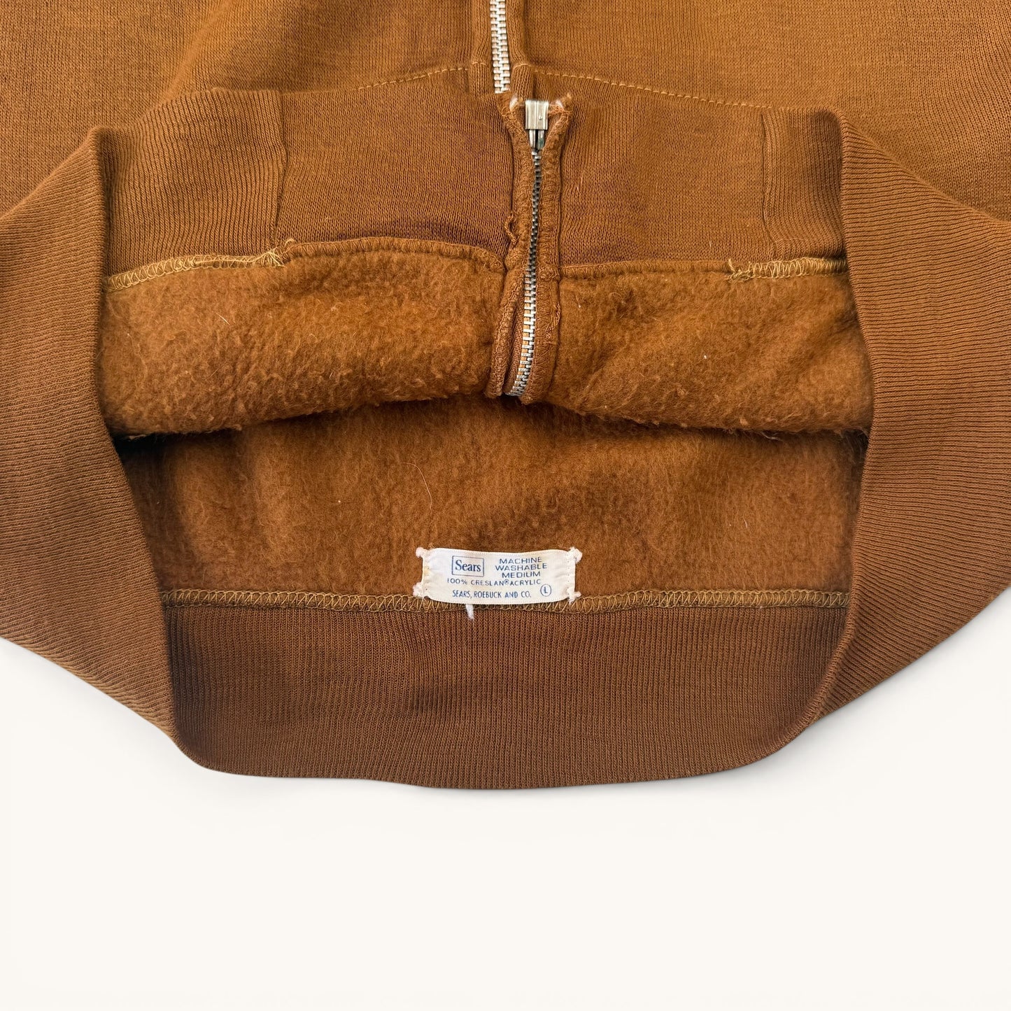 1970s Brown Zip Up Hoodie