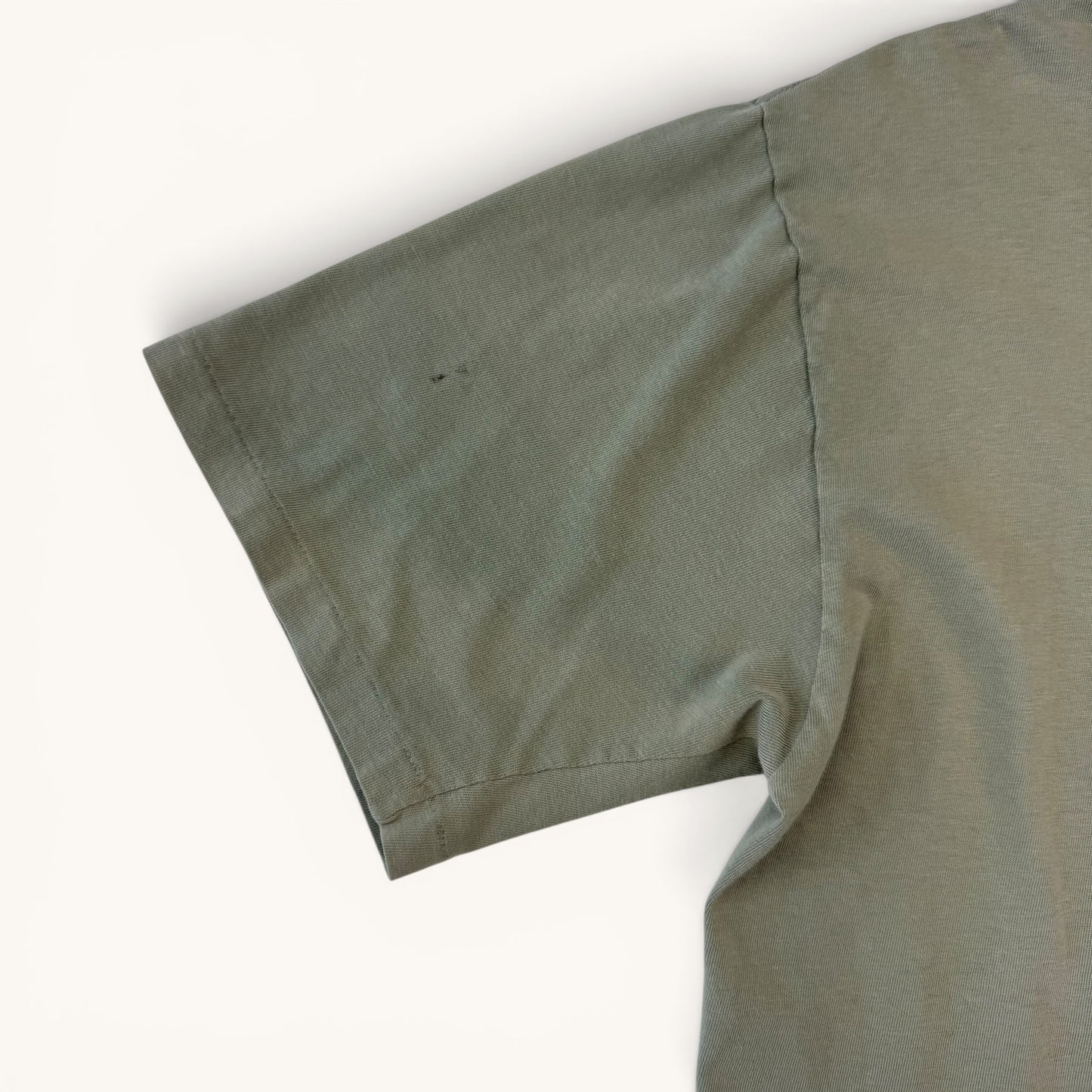 1980s Faded Sage Green Pocket T Shirt
