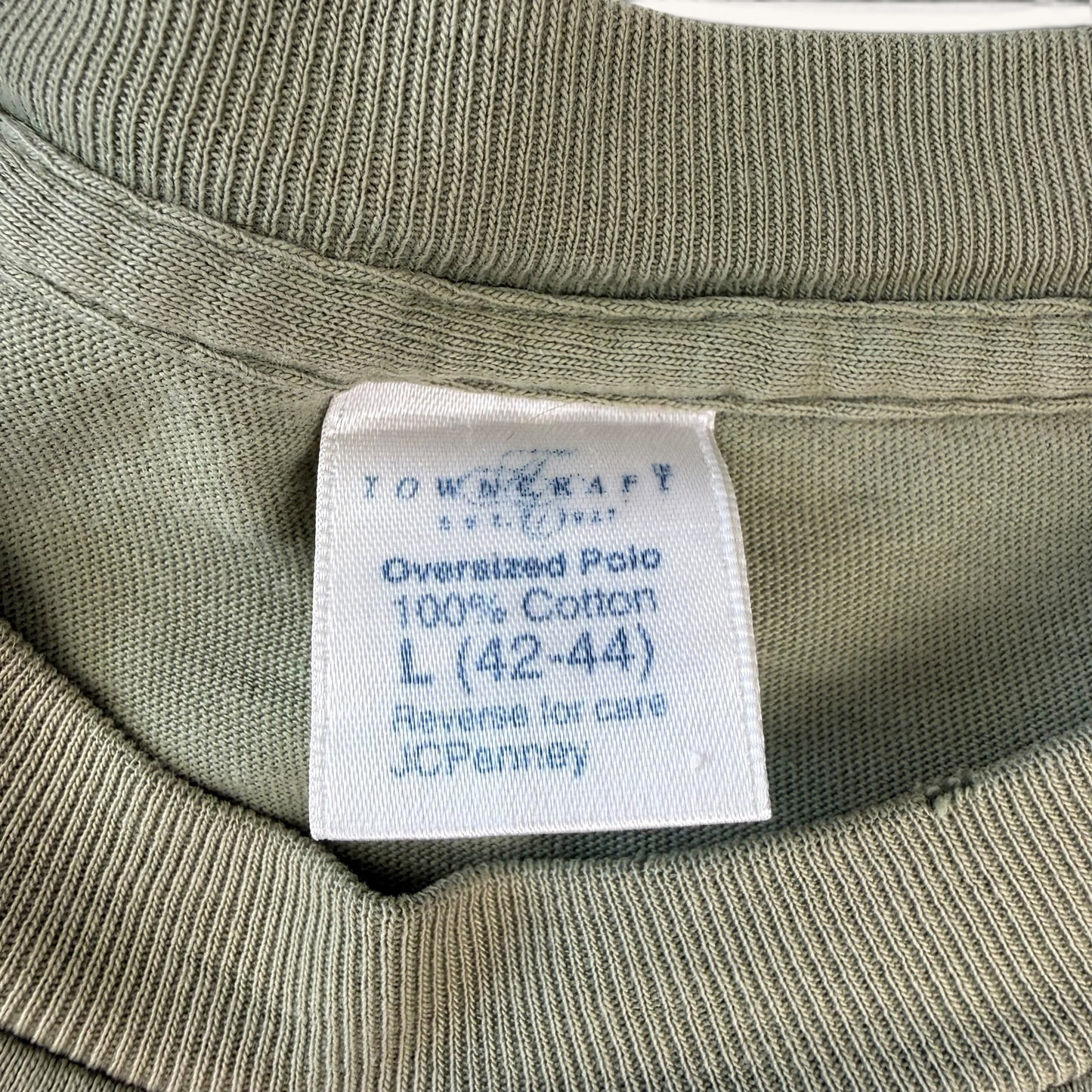 1980s Faded Sage Green Pocket T Shirt