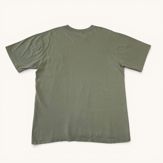 1980s Faded Sage Green Pocket T Shirt