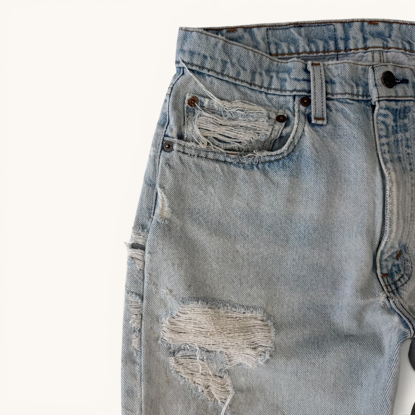 1980s 505 Distressed Denim Jeans