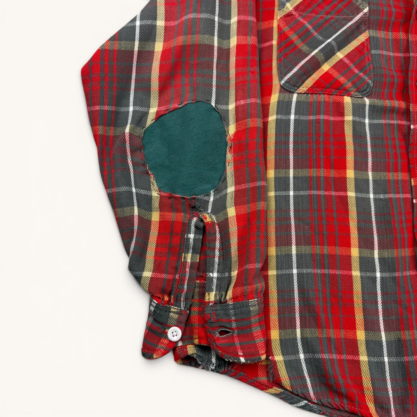 1950s Distressed Hand Mended Big Mac Cotton Flannel - Soft and Slouchy