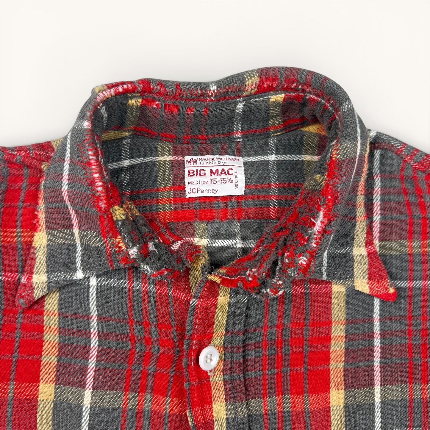 1950s Distressed Hand Mended Big Mac Cotton Flannel - Soft and Slouchy