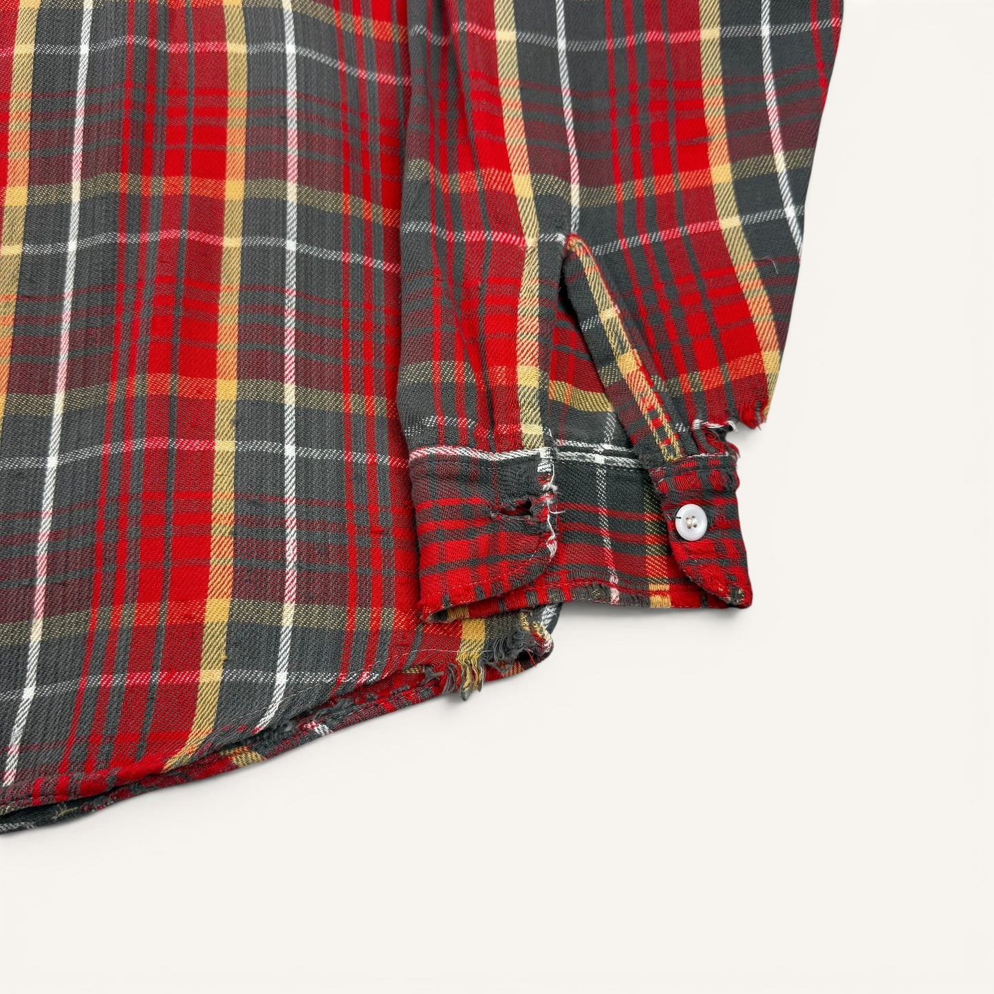 1950s Distressed Hand Mended Big Mac Cotton Flannel - Soft and Slouchy
