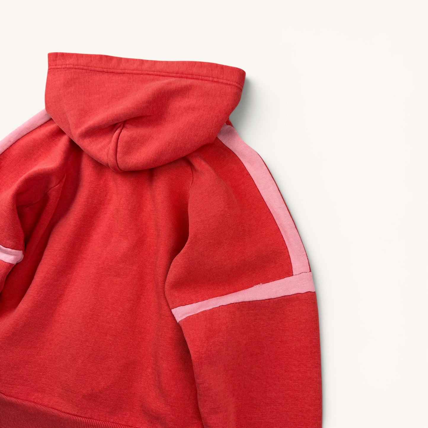 1960s Faded Red Two Tone Zip Up Hoodie !!!