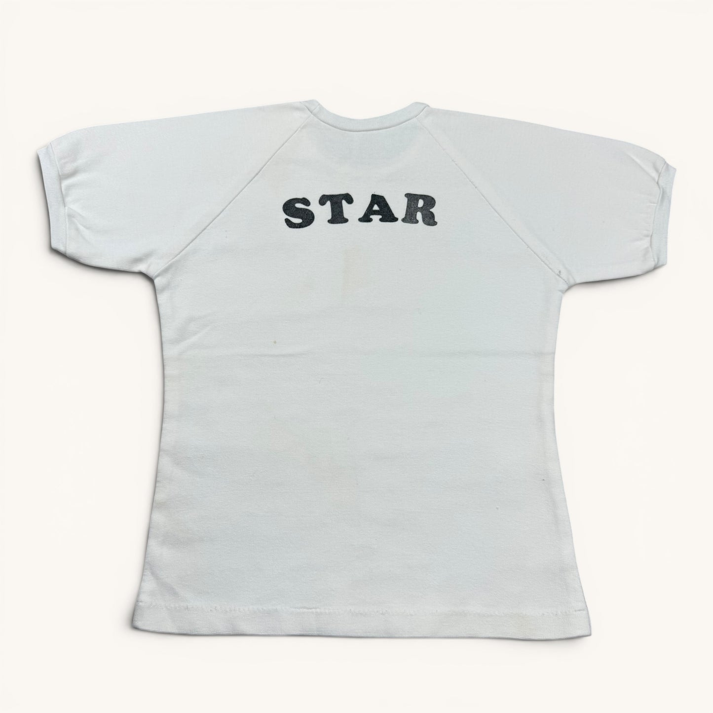 1960s/70s White Sweatshirt Style "Andrea Star" T Shirt