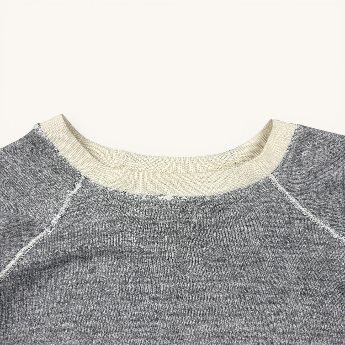 1960s Heather Grey Two Tone Repaired Raglan Sweatshirt
