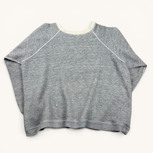 1960s Heather Grey Two Tone Repaired Raglan Sweatshirt