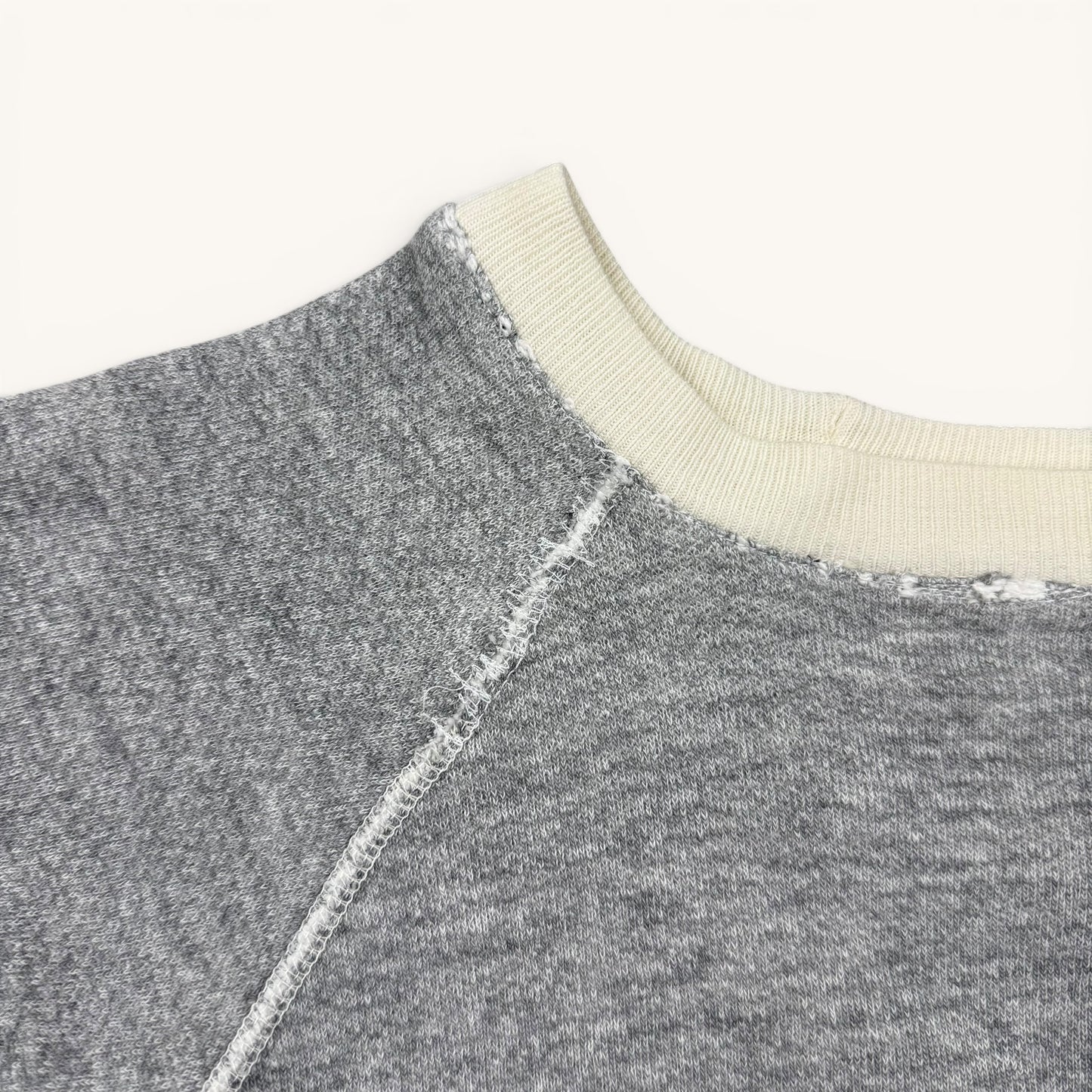 1960s Heather Grey Two Tone Repaired Raglan Sweatshirt