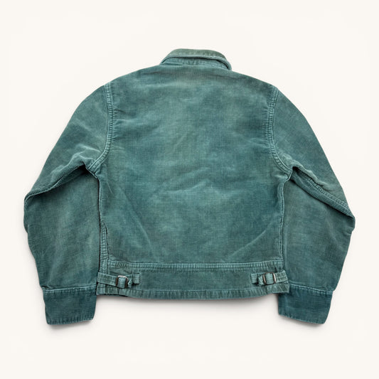 1950s Faded Green Chainstitch Corduroy Jacket