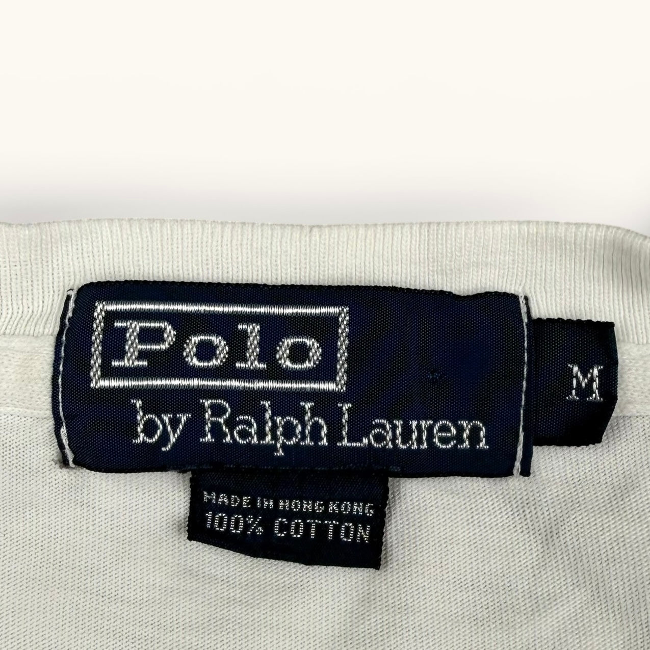 1990s/2000s Blank White Polo Sleeve Pocket T Shirt