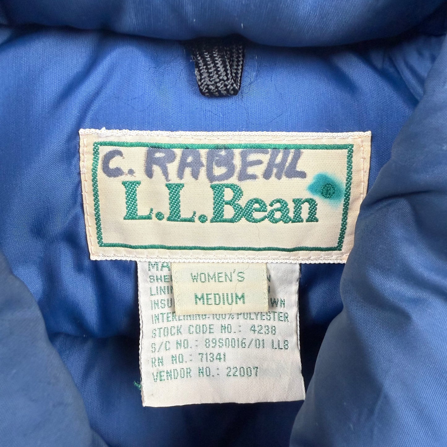 1990s L.L. Bean Blue Puffer Vest