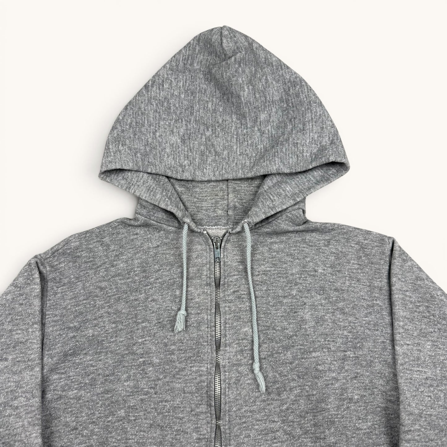 1960s Grey Zip Up Hoodie