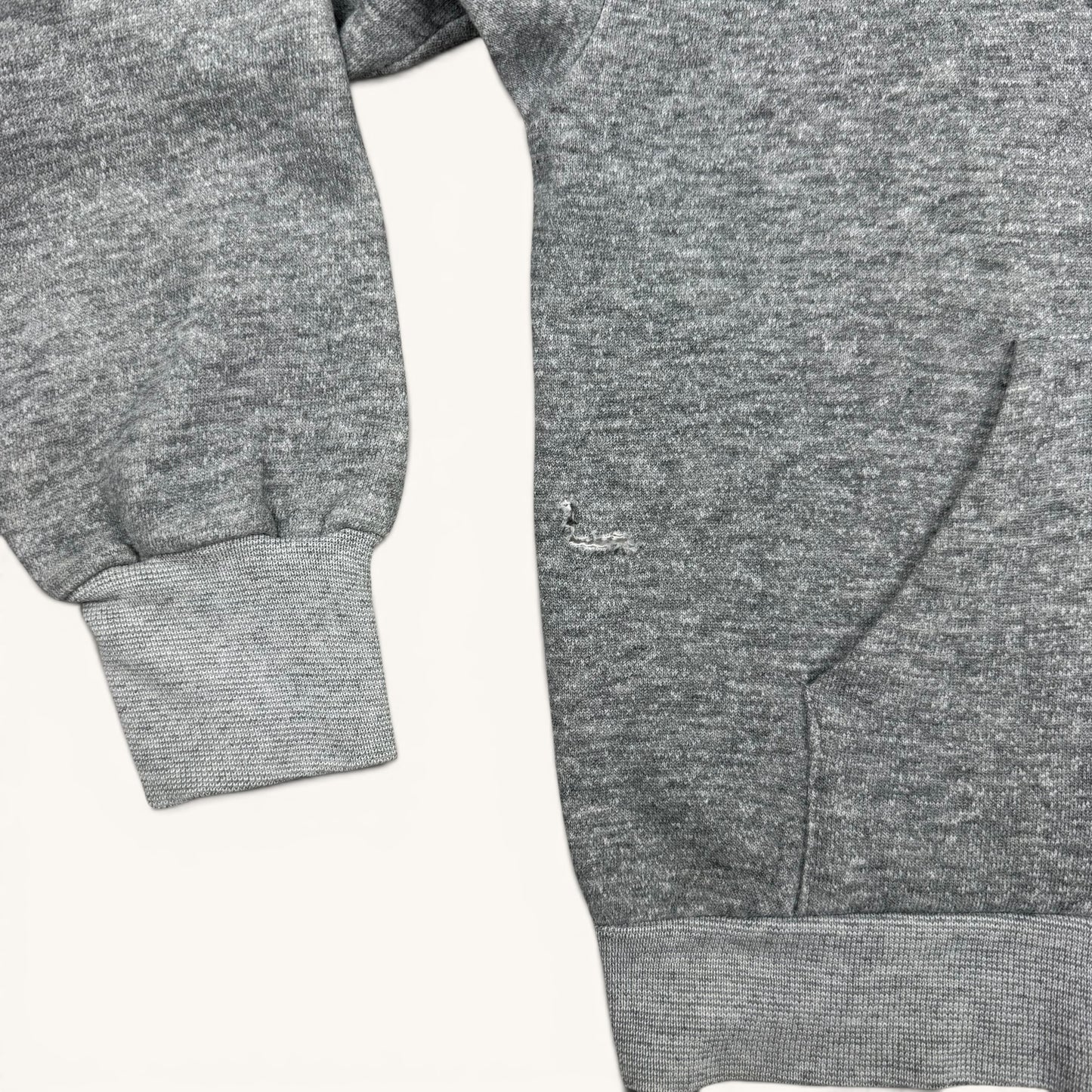 1960s Grey Zip Up Hoodie