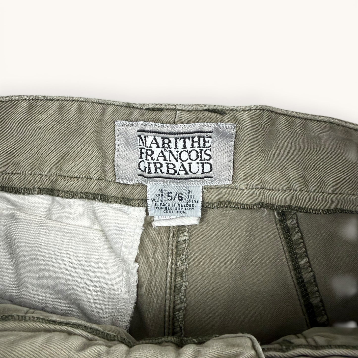 1980s Light Olive  Marithe Francois Girbaud Balloon Pants