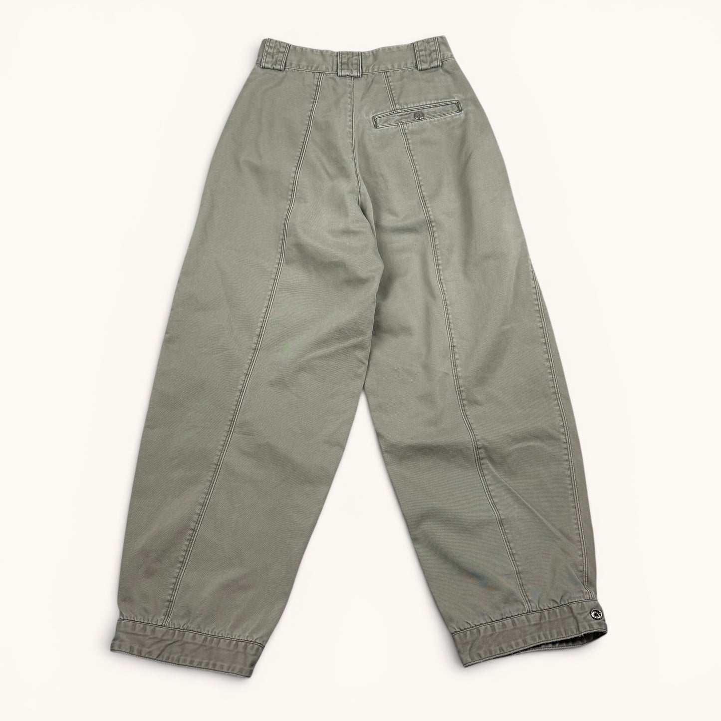 1980s Light Olive  Marithe Francois Girbaud Balloon Pants