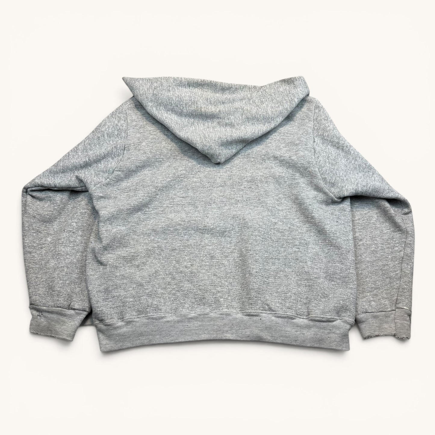 1960s Grey Waffle Lined Mayo Spruce Zip Up Hoodie