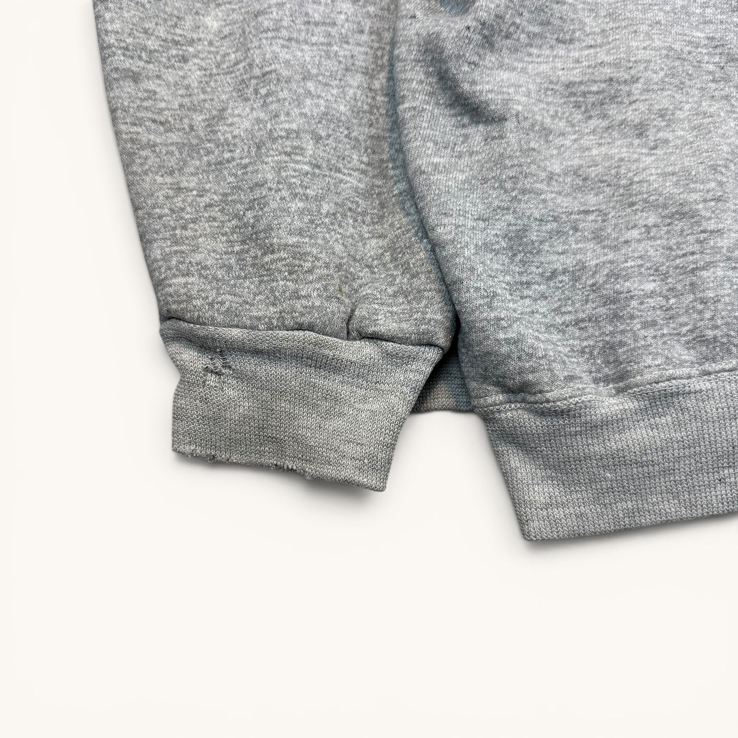 1960s Grey Waffle Lined Mayo Spruce Zip Up Hoodie
