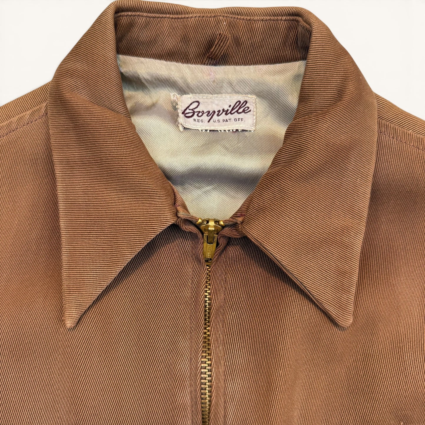 1950s Brown Cotton Twill Duncan Yo-Yo Champion Jacket - Collectible