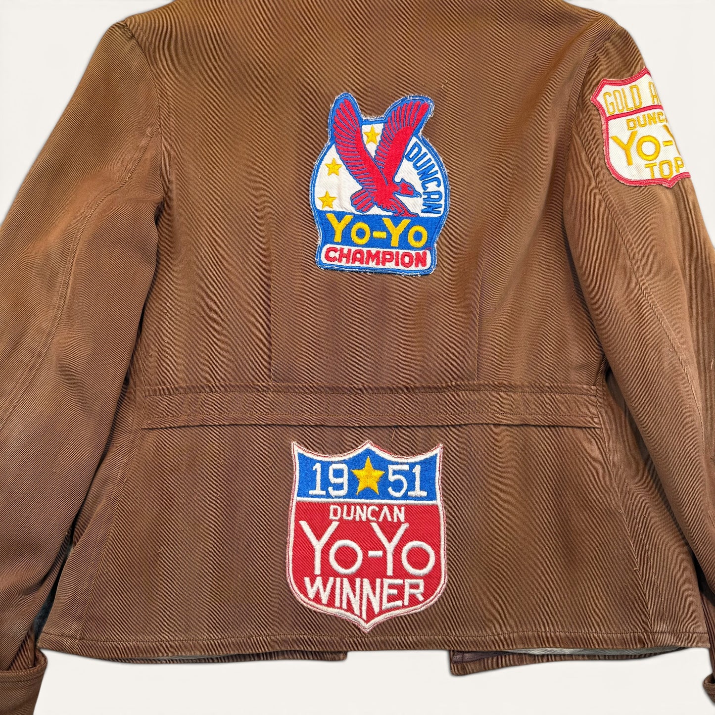 1950s Brown Cotton Twill Duncan Yo-Yo Champion Jacket - Collectible
