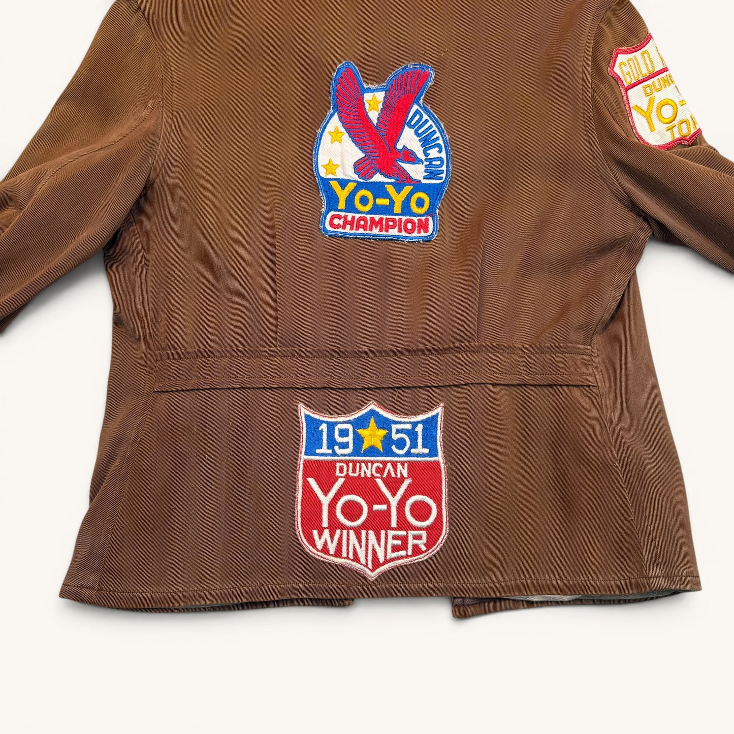 1950s Brown Cotton Twill Duncan Yo-Yo Champion Jacket - Collectible