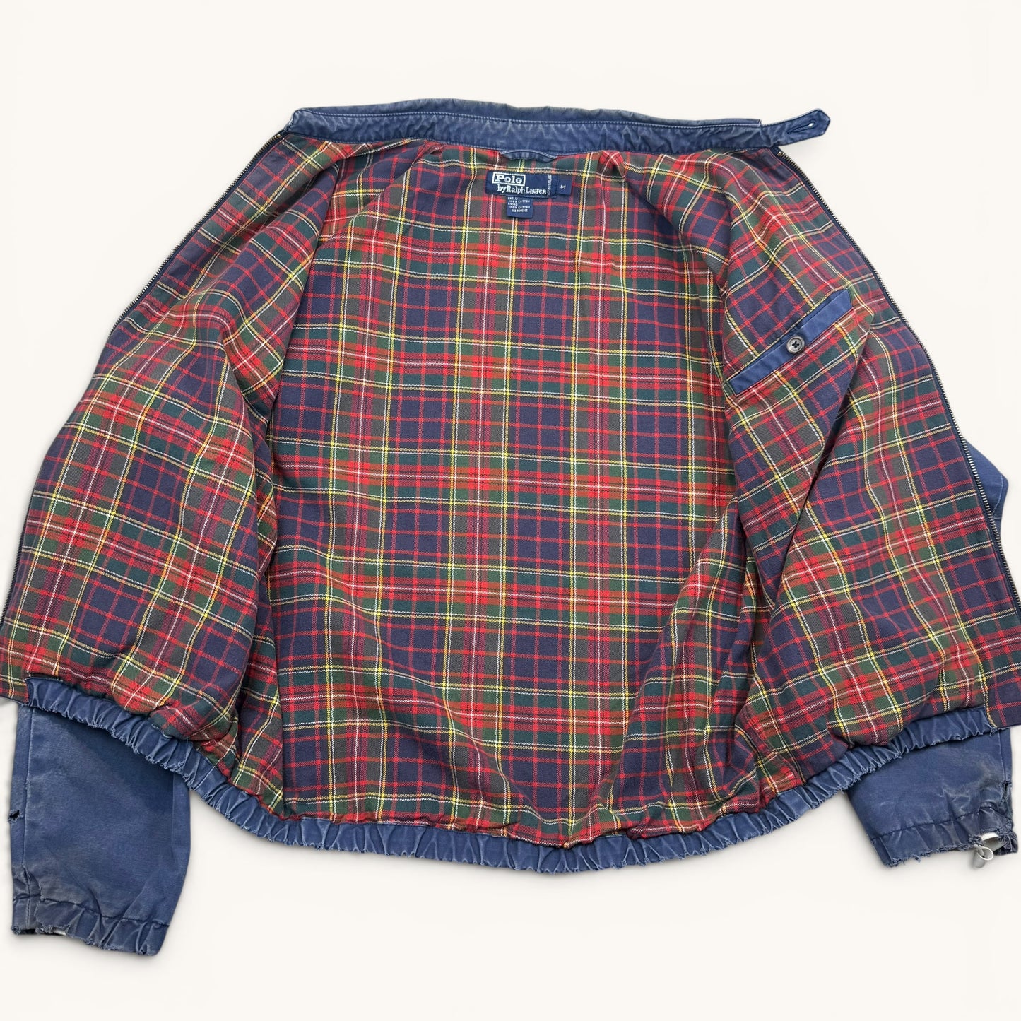 1990s Faded Navy Polo Ralph Lauren Lined Jacket