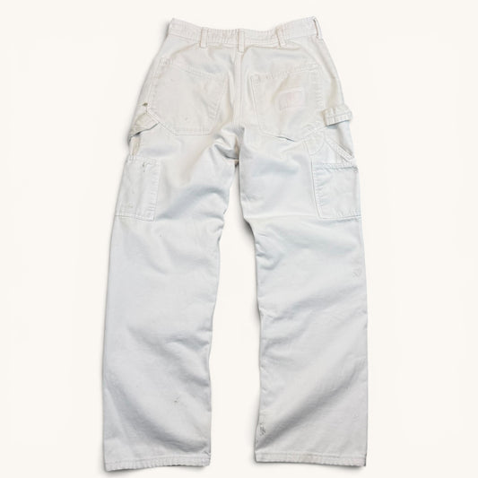 1980s White Paint Splattered Double Knee Pants